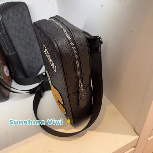 NWT Coach Sullivan Pack Signature Canvas Patch CY820 Charcoal Multi - Picture 2 of 9